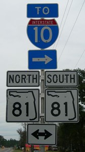 Intersection of I-10 and FL-81